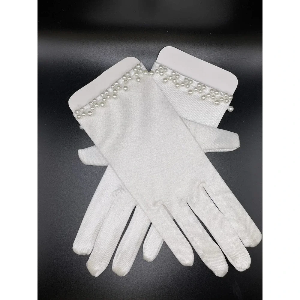 Maria Women's Luxurious Pearl Elegant Full-Fingered Gloves - Picture 2 of 3